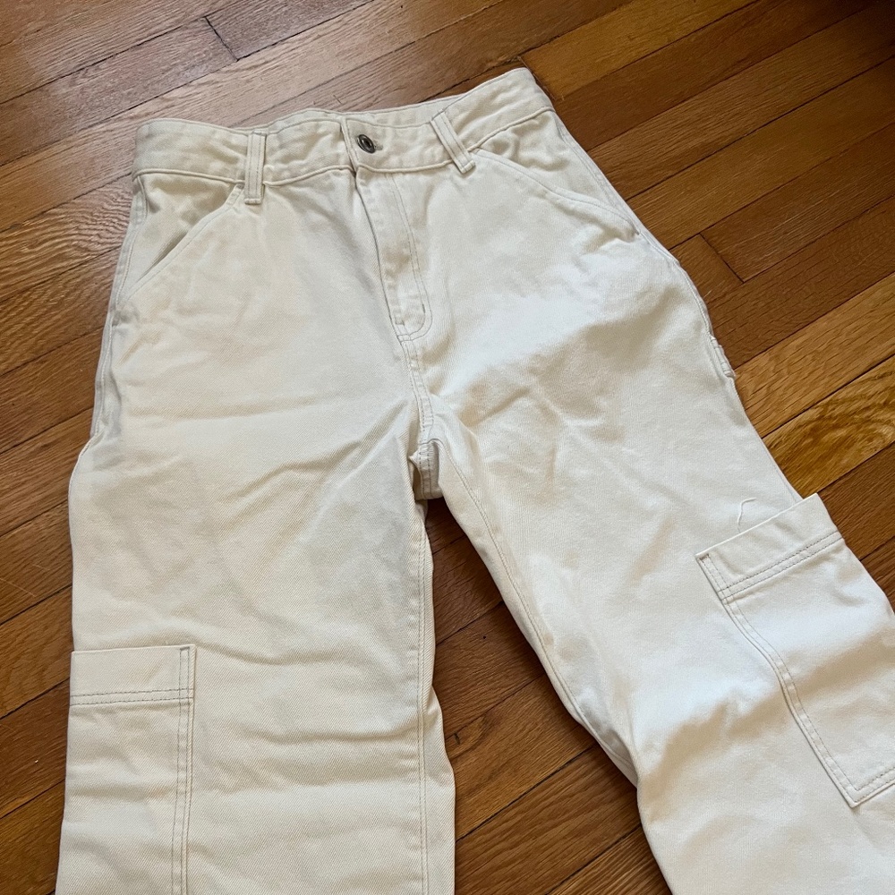 H&M Cream Cargo Pants